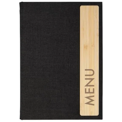 Afbeelding van Menukaart map Sigel A5 Eco serie D.grijs/hout voor 8 blad