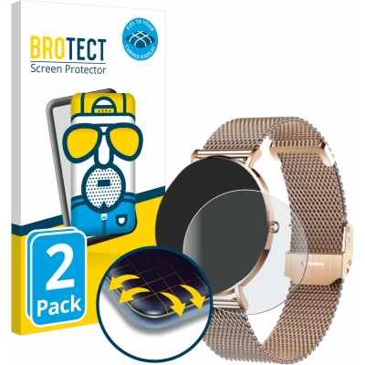 Afbeelding van BROTECT Screenprotector voor Xcoast X Watch Siona 2 Folie Beschermfolie matte volledig dekking (2 Stuks)