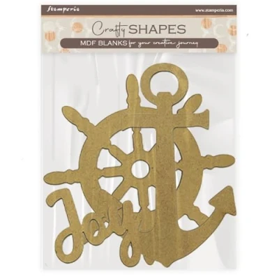 Afbeelding van Stamperia MDF Crafty Shapes Blanks Silent Sea Anchor and Rudder (3pcs) (KLSM51)