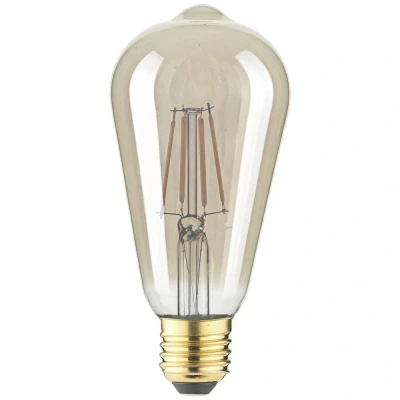 Afbeelding van LightMe LM85058 LED lamp E27 Ballon 4.5 W Barnsteen (Ø x l) 64 mm 140 1 stuk(s)