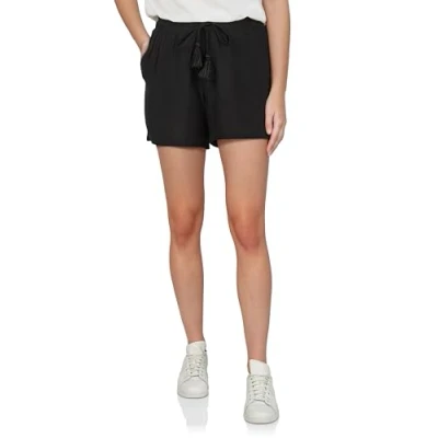 Afbeelding van DENIMFY Dames Short DFLia regular/straight Zwart S Volwassenen