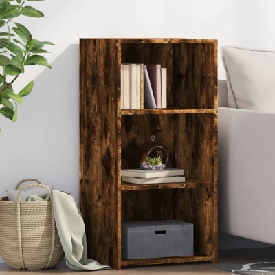 Afbeelding van Dressoir 45x41x93 cm bewerkt hout gerookt eikenkleurig
