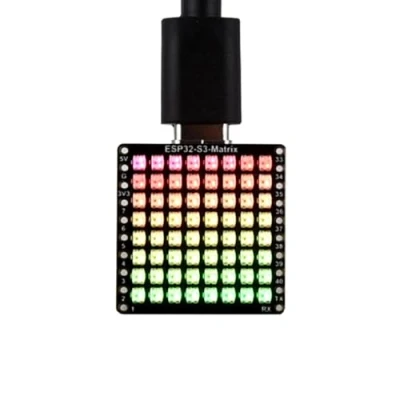 Afbeelding van Waveshare ESP32 S3 matrix ontwikkelingskaart, geïntegreerde 8 x RGB led en QMI8658C houdingssensor, ondersteunt wifi Bluetooth LE, ontwikkelingskaart