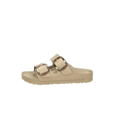 Afbeelding van Birkenstock 1030389 Arizona Big Buckle Eva Gray Taupe Damessandalen Double Fibia Rubber, Taupe, 37 EU