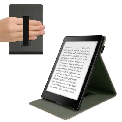 Afbeelding van kwmobile E reader hoesje geschikt voor Kobo Aura ONE hoes flip case van kunstleer Ereader cover met handgrip en stand In roségoud