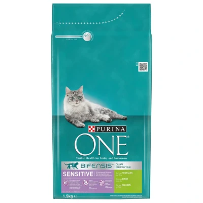 Afbeelding van Purina One Sensitive Kalkoen&amp;Rijst Kattenvoer 1.5 kg