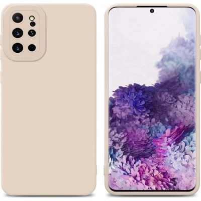 Afbeelding van Cadorabo Hoesje geschikt voor Samsung Galaxy S20 PLUS in Fluid CREAM Beschermhoes gemaakt van flexibel TPU silicone Cover Case