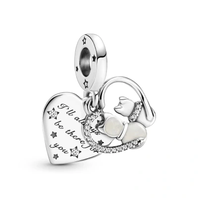 Afbeelding van Pandora Moments 925 Sterling Zilveren Cats &amp; Hearts Bedel 799546C01