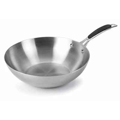 Afbeelding van LACOR 53828 Wok, Trimetaal, roestvrij staal, grijs, 28 cm