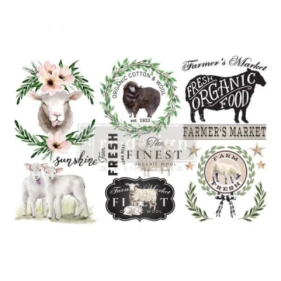 Afbeelding van Mini Transfer &quot;Sweet Lamb&quot; by Redesign with Prima
