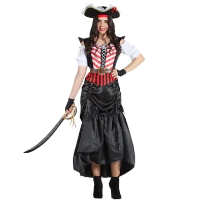 Afbeelding van Boland Grace piratenkostuum voor dames, 5 delig, carnavalskostuum themafeest, Halloween of carnaval, matroos