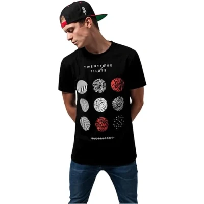 Afbeelding van Mister Tee Twenty ONE Pilots Tshirt print, Heren, Maat: Large, Black