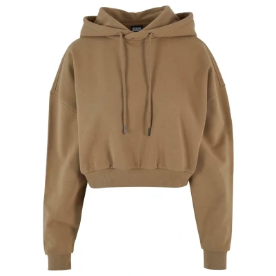 Afbeelding van Urban Classics Cropped Heavy Hoodie, Dames, Maat: Large, Warmsand
