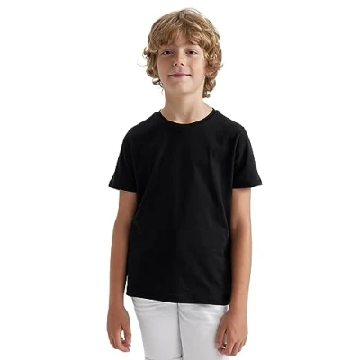 Image de DeFacto T shirt pour garçon, Noir, 7 8 ans