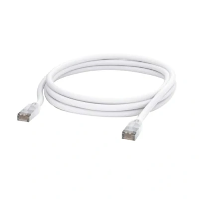 Image de Ubiquiti UniFi Cordon de raccordement RJ 45 (M) pour 3 m 6 mm STP CAT 5e moulé, extérieur, bloqué, robuste blanc