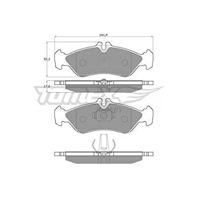 Afbeelding van TOMEX brakes TX 11 50 Remblokkenset Achteras Geschikt voor slijtage waarschuwingscontact MERCEDES BENZ: Sprinter 3 T Van, Minibus