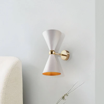 Afbeelding van Maytoni wandlamp Vesper, wit/goud, 2 lamps, metaal