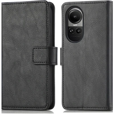 Afbeelding van iMoshion Hoesje Geschikt voor Oppo Reno 10 Pro / Met Pasjeshouder Luxe Bookcase Zwart