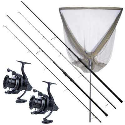 Afbeelding van Sonik Xtractor+ 2 Rod Carp Kit 9ft (2.75lb) (Hengels+Molens+Schepnet) Karperset