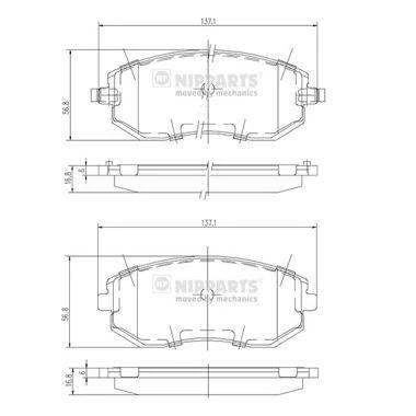 Afbeelding van Nipparts Remblokset J3607015