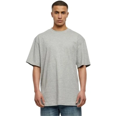 Afbeelding van Urban Classics Basic Lang T shirt voor heren met ronde hals (pak van 1), grijs.