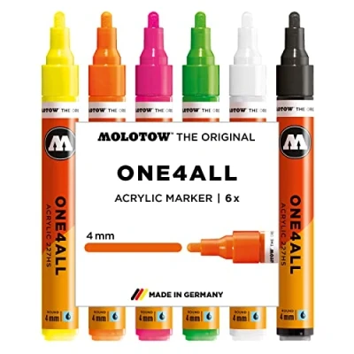 Afbeelding van Molotow ONE4ALL Acryl stiften set Neon 4 mm 6 kleuren