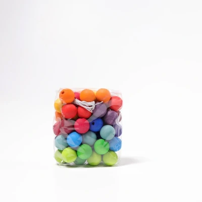 Afbeelding van Grimm&#039;s Houten kralen medium regenboog