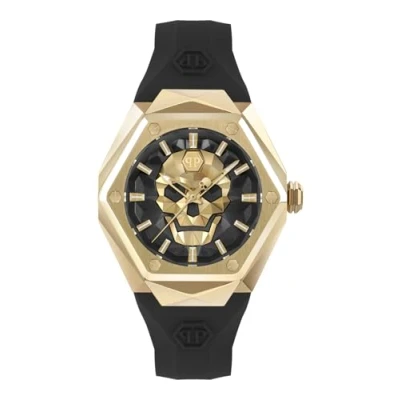 Afbeelding van Philipp Plein $Kull Spikes PWADA0224 Horloge Siliconen Zwart Ø 40 mm