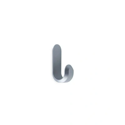 Afbeelding van Normann Copenhagen Curve Mini Hooks Wandhaken Mat Zilver H 5,8 x B 2,1 D 3 cm (2 stuks)