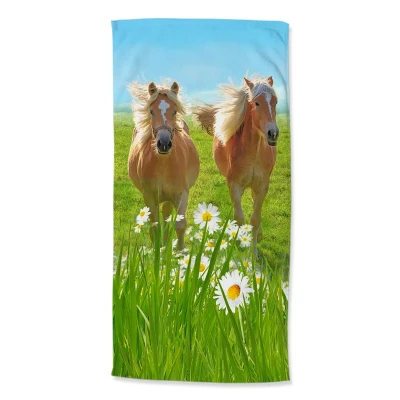 Afbeelding van Strandlaken HORSES 75x150 cm meerkleurig