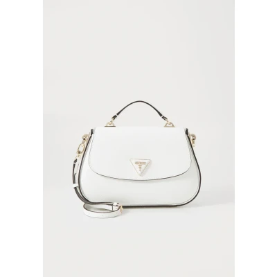 Afbeelding van GUESS Handtas Schoudertas Eco Gloriana Girlfriend Satchel Bag White Wit