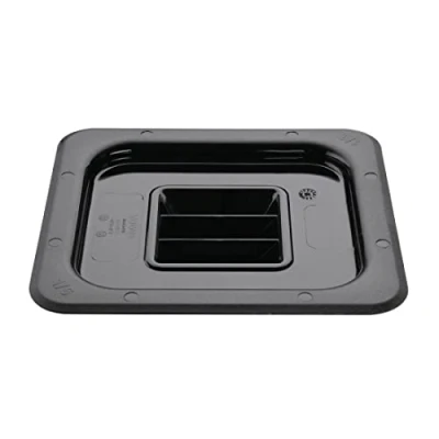Afbeelding van Vogue polycarbonaat deksel zwart GN 1/6