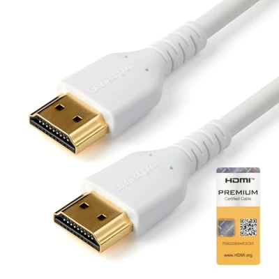 Afbeelding van HDMI Kabel Startech RHDMM1MPW 4K Ultra HD 1 m Wit