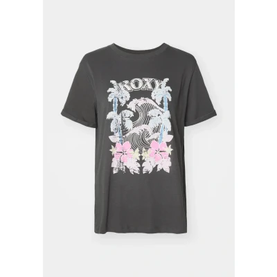 Afbeelding van Roxy Oceanregular Poster Tshirt print, Dames, Maat: Small, Tarmac