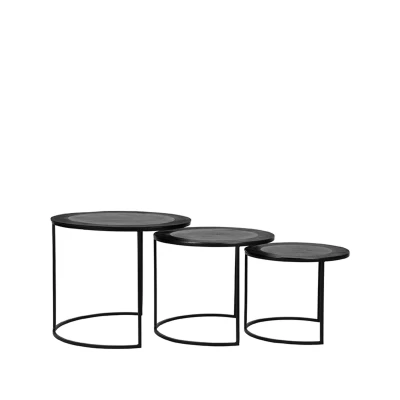 Afbeelding van LABEL51 Salontafel Set Tres Zwart Metaal