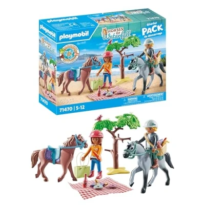 Image de Playmobil Le club d&#039;équitation 71470 Amelia et Ben avec chevaux
