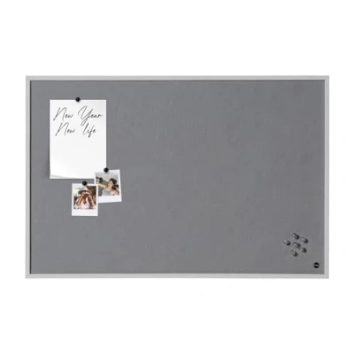 Afbeelding van Bi Office Prikbord New Basic, grijs viltoppervlak met frame, 885 x 585 mm