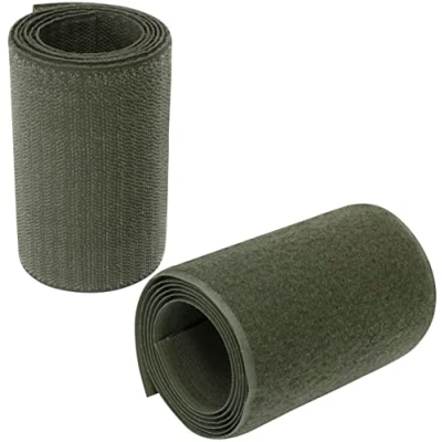 Afbeelding van AERZETIX C66020 Band/rol klittenband 100 mm 1 meter kabelorganizer/klem tasband voor kleding kleur: olijfgroen in polyamide en polyester