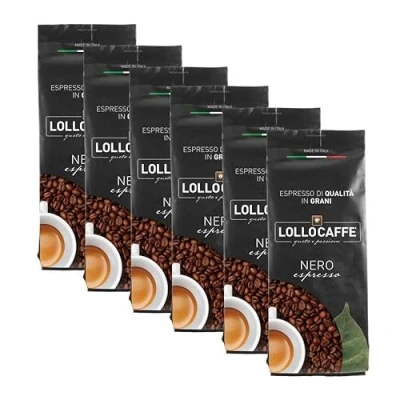 Afbeelding van Koffiebonen mengsel zwart Lollo Caffè 1 kg x 6