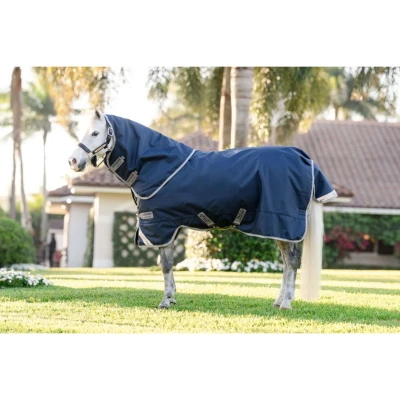 Afbeelding van Amigo Turnout 1200D Plus Pony 0g Navy/Titanium Grey/Silver