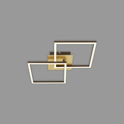 Afbeelding van LED plafondlamp dimbaar draaibaar 24W goud metaal kunststof Briloner