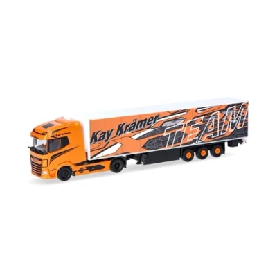 Afbeelding van Herpa 317634 H0 Vrachtwagen DAF XG+ koelkoffer zadeltrein „Kay Krämer (Mecklenburg Vorpommern/Roggentin)