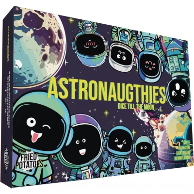 Afbeelding van Astronaugthies: Dice To The Moon Engelstalig Dobbelspel Met Kaarten Het Spannendste Ruimteavontuur Op Dobbelstenen Kerstcadeau