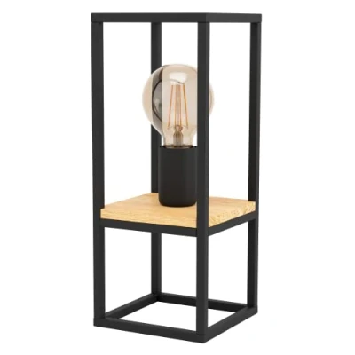 Afbeelding van EGLO Libertad Tafellamp E27 35 cm Zwart/Bruin