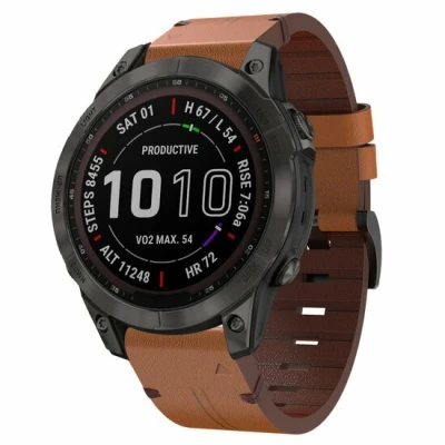 Afbeelding van Leren bandje Bruin Garmin Epix Gen 2 / MARQ Quatix 7/6/5