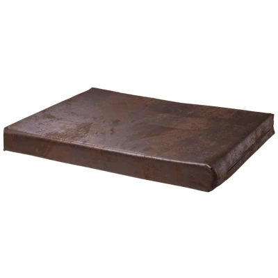 Afbeelding van Losse hoes hondenbed/matras Pilotenleer bruin 80x55x10 cm