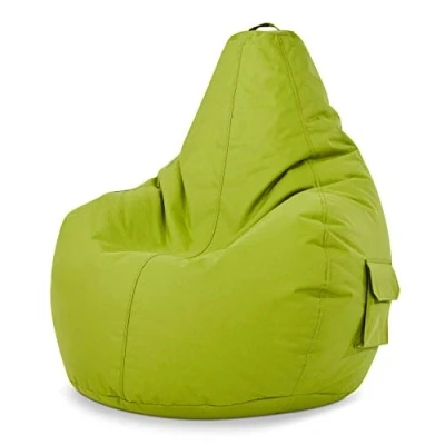Afbeelding van Green Bean© Zitzak met rugleuning 80x70x90cm Gamingstoel 230L vulling Knus Zacht Wasbaar Vloerkussen Lounge stoel Krukje Ontspannen voor gamers Camouflage groen