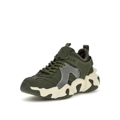 Afbeelding van Guess CESI Sneakers laag, Heren, Maat: 40, Green Imitatieleer/ textiel