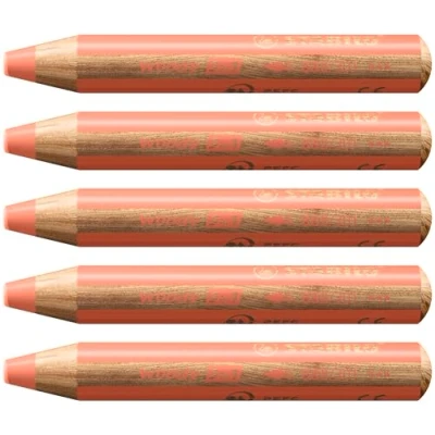 Afbeelding van Kleurpotloden STABILO 880 woody 3 in 1 multitalent pastel rood