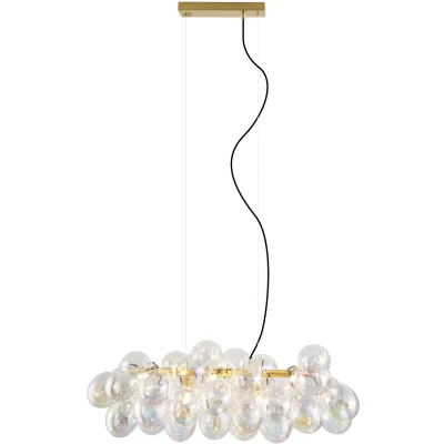Afbeelding van QAZQA uvas Design Hanglamp 8 lichts L 80 cm Multicolor Woonkamer Slaapkamer Keuken
